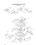 REFRIGERATOR SHELF Diagram and Parts List for ARG490  Whirlpool Refrigerator