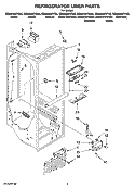 REFRIGERATOR LINER PARTS Diagram and Parts List for GS6NHAXVT00  Whirlpool Refrigerator