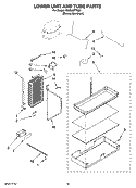 LOWER UNIT AND TUBE PARTS Diagram and Parts List for KSSS42FTX02  KitchenAid Refrigerator