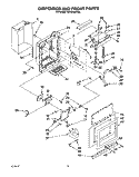DISPENSER AND FRONT Diagram and Parts List for KSSS36DBX01  KitchenAid Refrigerator