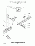 UPPER WASH AND RINSE PARTS Diagram and Parts List for KUDS30FXPA1  KitchenAid Dishwasher