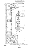 GEARCASE Diagram and Parts List for LA5530XPW6  Whirlpool Washer