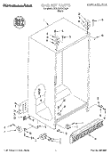 CABINET Diagram and Parts List for KSRB27QFBL00  KitchenAid Refrigerator