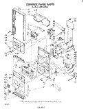 CONTROL PANEL Diagram and Parts List for RM235PXL0  Whirlpool Microwave Oven Combo