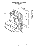 REFRIGERATOR DOOR, LIT/OPTIONAL Diagram and Parts List for TT18EKRWW02  Estate Refrigerator