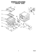 INTERNAL OVEN PARTS Diagram and Parts List for KEBV107PMT01  KitchenAid Wall Oven