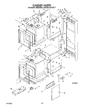 CABINET Diagram and Parts List for KEBI240SBL1  KitchenAid Wall Oven
