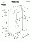 CABINET PARTS Diagram and Parts List for GARF19XXVK01  Whirlpool Refrigerator