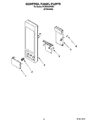 CONTROL PANEL PARTS Diagram and Parts List for KCMS2055SSS1  KitchenAid Microwave
