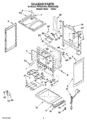 CHASSIS PARTS Diagram and Parts List for WERE3000SB2  Whirlpool Range