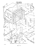 TUB , LIT/OPTIONAL Diagram and Parts List for DU7216XS3  Whirlpool Dishwasher