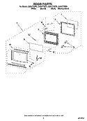 DOOR PARTS Diagram and Parts List for GH6177XPB1  Whirlpool Microwave