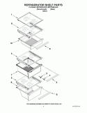 REFRIGERATOR SHELF PARTS Diagram and Parts List for BRS70HRANA00  Whirlpool Refrigerator