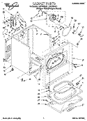 SECTION Diagram and Parts List for LEC7858AQ1  Whirlpool Dryer