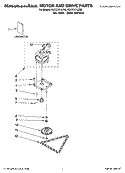 MOTOR AND DRIVE PARTS Diagram and Parts List for KUCC151LPA2  KitchenAid Trash Compactor