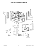 CONTROL BOARD PARTS Diagram and Parts List for KHMS2056SWH3  KitchenAid Microwave