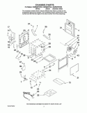 Part Location Diagram of 2205F053-61 Whirlpool BOTTOM, OVEN