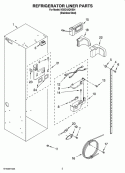 REFRIGERATOR LINER PARTS Diagram and Parts List for KSSC42QVS01  KitchenAid Refrigerator