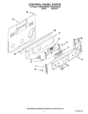 CONTROL PANEL PARTS Diagram and Parts List for YKERS202BWH0  KitchenAid Range