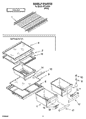 SHELF PARTS, OPTIONAL PARTS Diagram and Parts List for IPT184300  Inglis Refrigerator