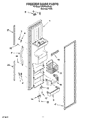FREEZER DOOR PARTS Diagram and Parts List for GD5YHAXNL03  Whirlpool Refrigerator