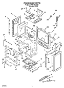 CHASSIS PARTS Diagram and Parts List for YGS470LEKQ0  Whirlpool Range