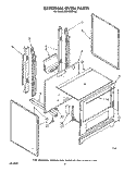 EXTERNAL OVEN Diagram and Parts List for SF0100SRW2  Whirlpool Range