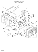 CABINET Diagram and Parts List for ACM102XG1  Whirlpool Air Conditioner