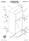 CABINET, LITERATURE Diagram and Parts List for CT18AKXKT02  Crosley Refrigerator