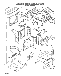 AIR FLOW AND CONTROL Diagram and Parts List for ACQ102RZ0  Whirlpool Air Conditioner