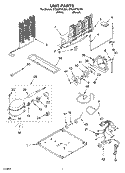 UNIT PARTS Diagram and Parts List for ET9AHTXLT01  Whirlpool Refrigerator