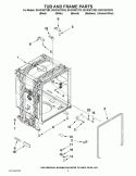 TUB AND FRAME PARTS Diagram and Parts List for DU1015XTXQ3  Whirlpool Dishwasher