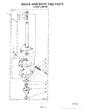 BRAKE AND DRIVE TUBE Diagram and Parts List for LA3400XSW1  Whirlpool Washer