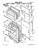 DOOR Diagram and Parts List for ET14JKXAN01  Whirlpool Refrigerator