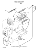 ICEMAKER PARTS Diagram and Parts List for KFCO22EVBL4  KitchenAid Refrigerator