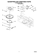 MAGNETRON AND TURNTABLE PARTS Diagram and Parts List for MHE14XMD2  Roper Microwave