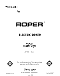 SECTION Diagram and Parts List for EL4030VL0  Roper Dryer