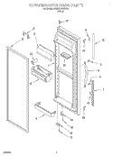 REFRIGERATOR DOOR Diagram and Parts List for 3VED27DQFW01  Whirlpool Refrigerator