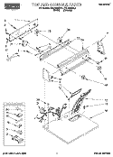 TOP AND CONSOLE, LIT/OPTIONAL Diagram and Parts List for RGL4636BL1  Roper Dryer