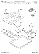 SECTION Diagram and Parts List for KECC567GAL1  KitchenAid Cooktop