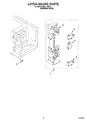 LATCH BOARD PARTS Diagram and Parts List for MB1110SLQ  Whirlpool Microwave