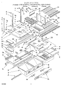 SHELF, LIT/OPTIONAL Diagram and Parts List for ET20HDXBN00  Whirlpool Refrigerator