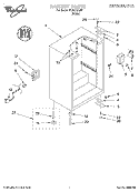 CABINET Diagram and Parts List for EL03CCXJW  Whirlpool Refrigerator