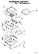 REFRIGERATOR SHELF PARTS Diagram and Parts List for ES5FHAXSQ01  Whirlpool Refrigerator