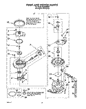 PUMP AND MOTOR Diagram and Parts List for DU8960XB0  Whirlpool Dishwasher