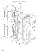 FREEZER DOOR Diagram and Parts List for 3XART721F00  Whirlpool Refrigerator