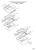 REFRIGERATOR SHELF Diagram and Parts List for RS22AQXGN02  Roper Refrigerator