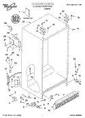 CABINET, LITERATURE Diagram and Parts List for 4YED25PQFN03  Whirlpool Refrigerator