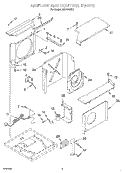 AIR FLOW AND CONTROL Diagram and Parts List for ACQ184XK0  Whirlpool Air Conditioner
