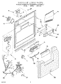 Part Location Diagram of WP8051136 Whirlpool Electronic Control Board